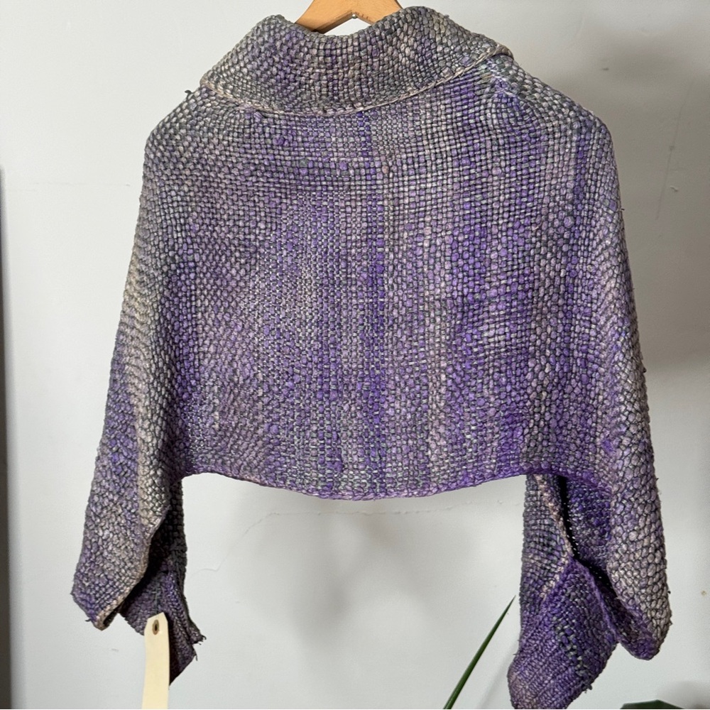 Fantasy Handwoven Lilac Shawl Shrug - Picture 4 of 9